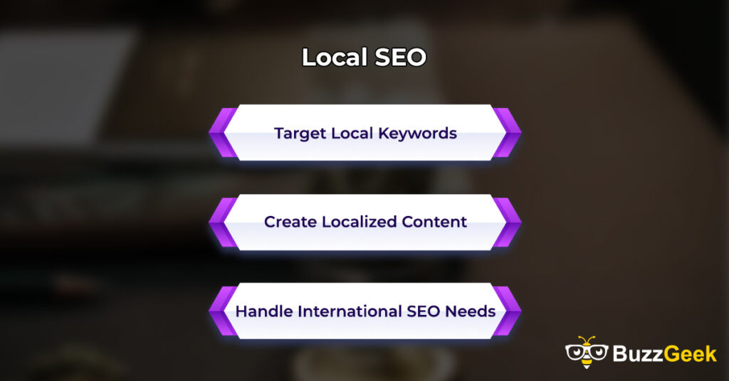 what do you need to balance when doing seo Local SEO