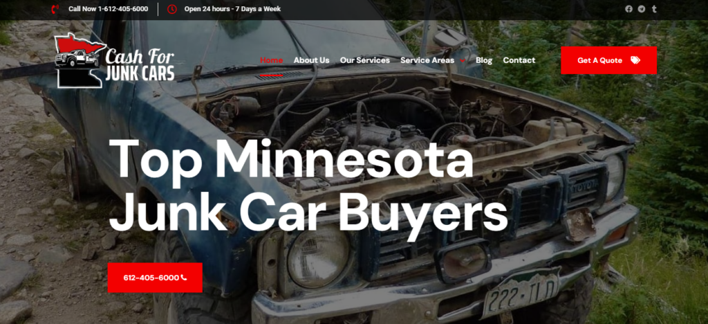 mncashforjunkcars homepage